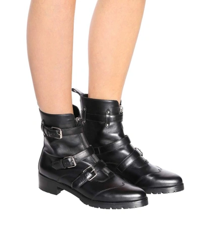 Shop Tabitha Simmons Alex Leather Ankle Boots In Llack Calf