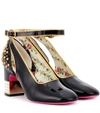 GUCCI STUDDED PATENT-LEATHER PUMPS,P00280480-6