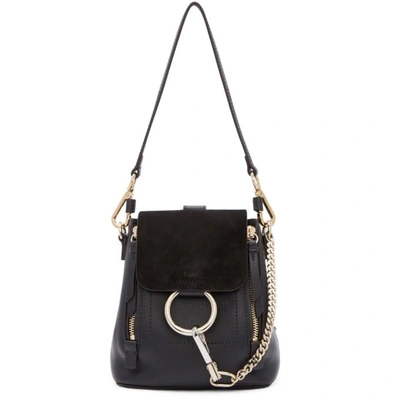 Shop Chloé Black Mini Faye Backpack