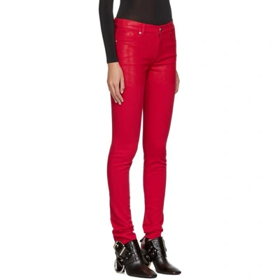 Shop Alyx 1017  9sm Red Zip Back Jeans In 033 Red