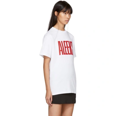 Shop Alyx White Aleeks T-shirt In 007 White Red Pr