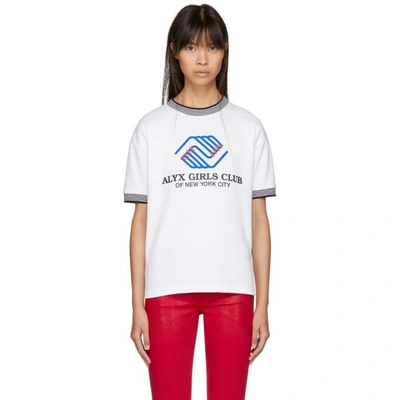 Shop Alyx White ' Girls Club' Sport T-shirt