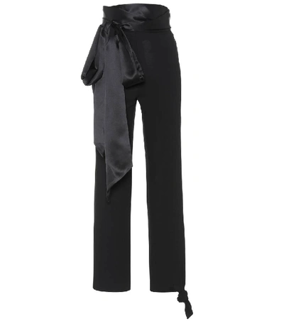 Shop Jw Anderson Satin-trimmed Trousers