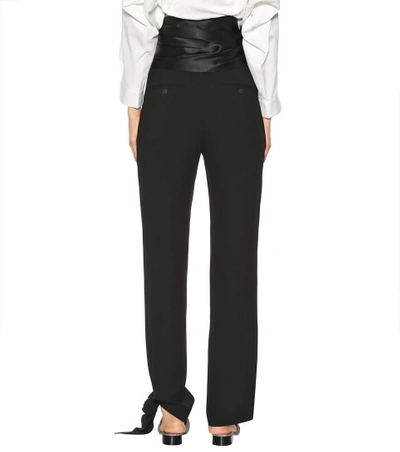 Shop Jw Anderson Satin-trimmed Trousers