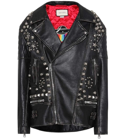 GUCCI Leather biker jacket