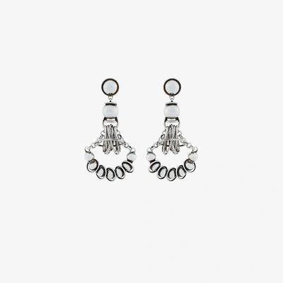 Shop Dannijo Ajax Circular Pendant Earrings In Metallic