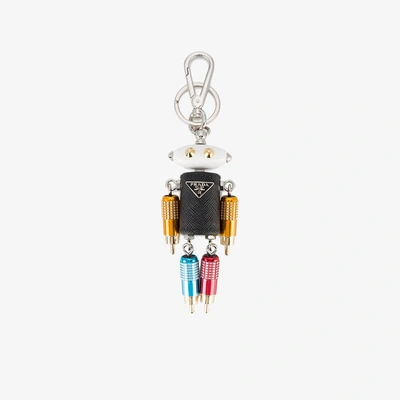 Shop Prada Robot Bag Charm In Multicolour