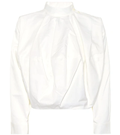 Shop Jw Anderson Cropped Cotton Top In White