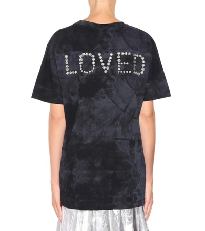 Shop Gucci Printed Cotton T-shirt In Eero Prieted
