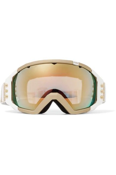 Fendi Golden Roma Studded Mirrored Ski Goggles | ModeSens