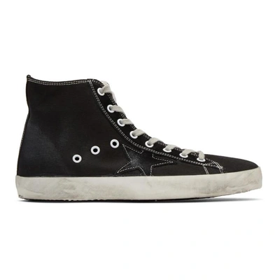 Shop Golden Goose Black Canvas Francy High-top Sneakers