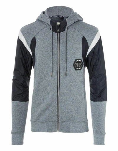 Shop Philipp Plein Hoodie Sweatjacket "a Long"