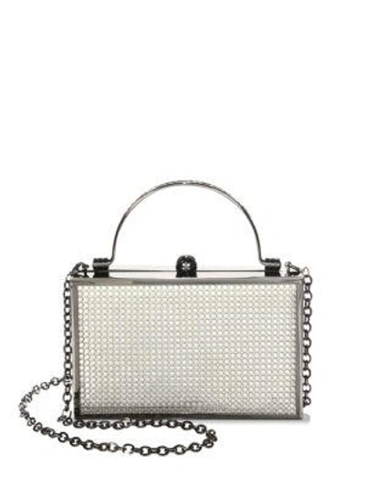 Shop Whiting & Davis Women's Bond Street Metal Mesh Clutch In Matte Black