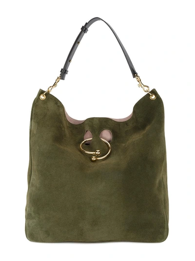 Shop Jw Anderson Green Hobo Pierce Shoulder  Bag