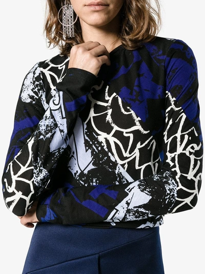 Shop Proenza Schouler Multi-print Sweater In Blue