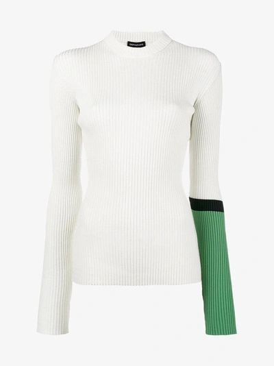 Shop Calvin Klein 205w39nyc Ribbed Slim Fit Sweater In White