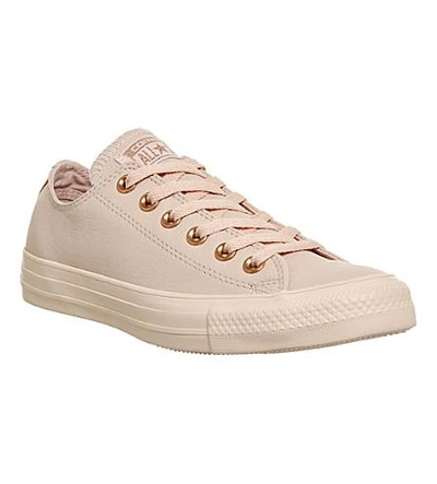 Shop Converse All Star Low-top Studded Leather Trainers In Dust Pink Stud