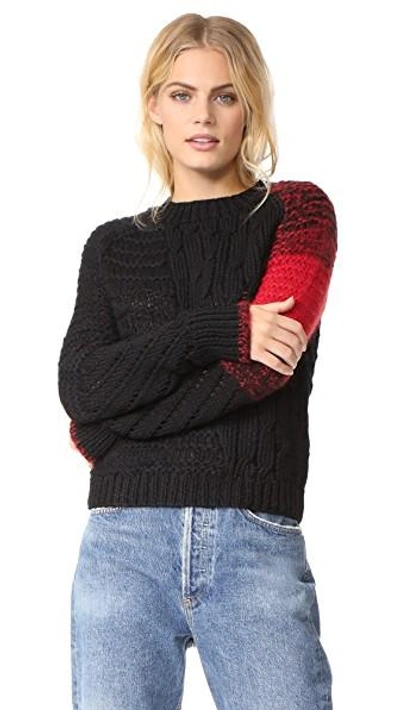 Shop Helmut Lang Punk Patchwork Sweater In Black