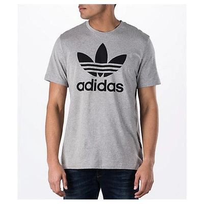 Shop Adidas Originals Men's Originals Trefoil T-shirt, Grey