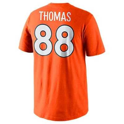 Shop Nike Men's Denver Broncos Nfl Demaryius Thomas Name And Number T-shirt, Orange