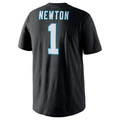 Shop Nike Men's Carolina Panthers Nfl Cam Newton Name And Number T-shirt, Black