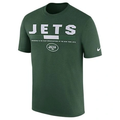 Shop Nike Men's New York Jets Nfl Legend Staff T-shirt, Green