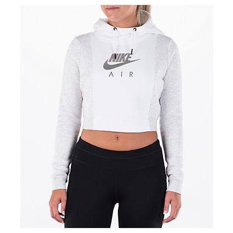 nike cropped hoodie white