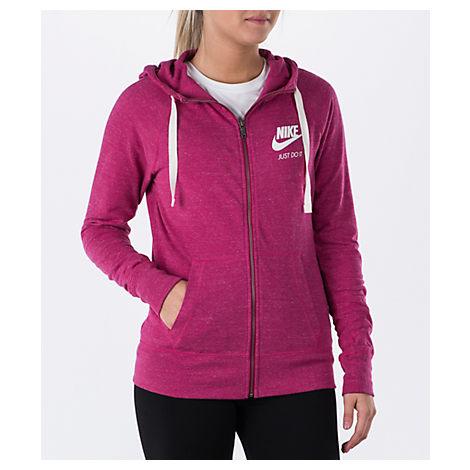 Nike Women's Gym Vintage Full-zip Hoodie, Pink | ModeSens