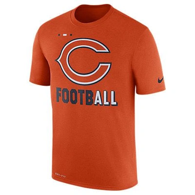 Shop Nike Men's Chicago Bears Nfl Legend Onfield T-shirt, Orange