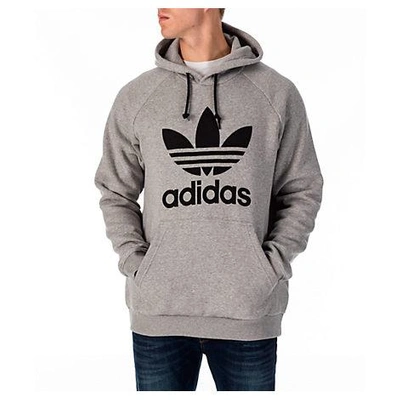 Shop Adidas Originals Men's Originals Trefoil Hoodie, Grey