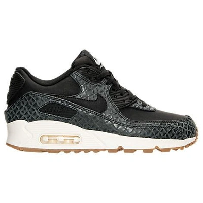 Shop Nike Women's Air Max 90 Premium Running Shoes, Black