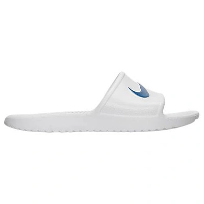 Shop Nike Men's Kawa Slide Sandals In White