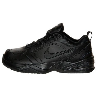 Shop Nike Men's Air Monarch Iv Casual Shoes (wide Width 4e) In Black/black/black