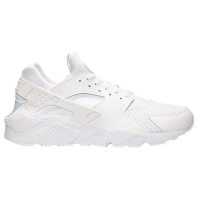 Shop Nike Men's Air Huarache Run Casual Shoes In White/white/pure Platinum