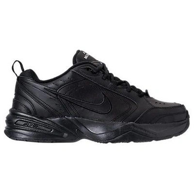 Shop Nike Men's Air Monarch Iv Casual Shoes In Black/black
