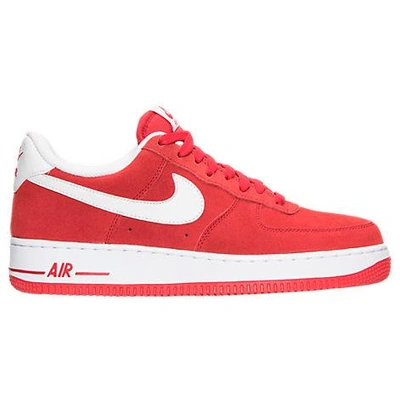 Shop Nike Men's Air Force 1 Low Casual Shoes, Red