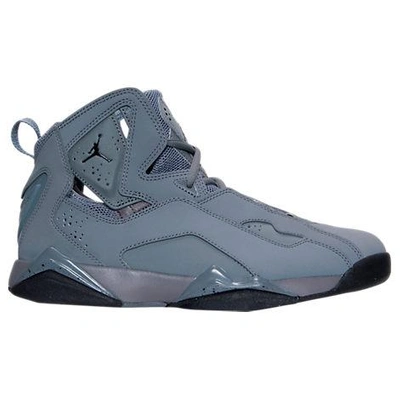 Shop Nike Men's Jordan True Flight Basketball Shoes, Grey