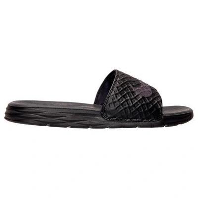 Shop Nike Men's Benassi Solarsoft Slide 2 Slide Sandals In Black