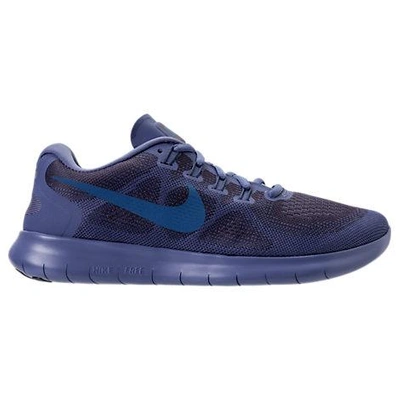 Shop Nike Men's Free Rn 2017 Running Shoes, Blue