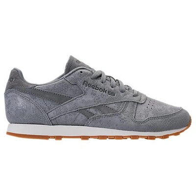 Reebok Women's Classic Leather Exotic Casual Shoes, Grey | ModeSens