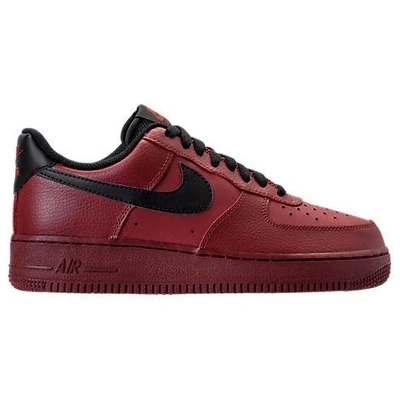 Shop Nike Men's Air Force 1 Low Casual Shoes, Red