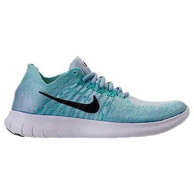 Shop Nike Women's Free Rn Flyknit 2017 Running Shoes, Blue