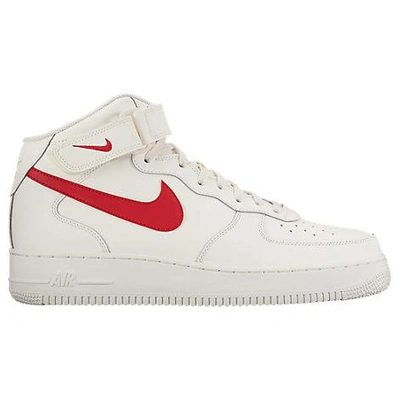 Shop Nike Men's Air Force 1 Mid Casual Shoes, Blue/red