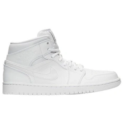 Shop Nike Men's Air Jordan Retro 1 Mid Retro Basketball Shoes, White