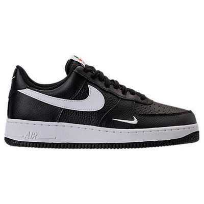 Shop Nike Men's Air Force 1 Low Casual Shoes, Black