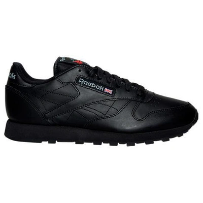 Shop Reebok Men's Classic Leather Casual Shoes In Black