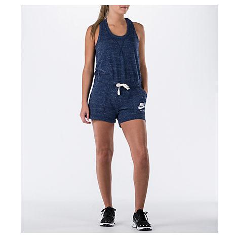 Nike Women's Sportswear Gym Vintage Romper, Blue In Binary Blue/ Sail |  ModeSens