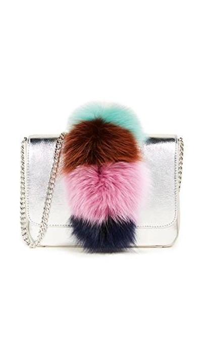 Shop Loeffler Randall Lock Shoulder Bag In Multi/silver