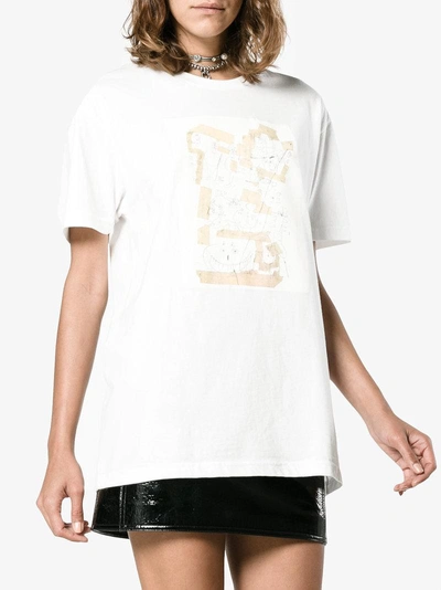 Shop Jean-michel Basquiat X Browns Rome Pays Off Alice Print Short Sleeve T-shirt