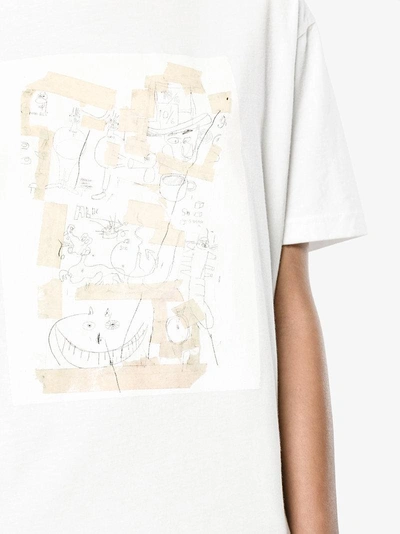 Shop Jean-michel Basquiat X Browns Rome Pays Off Alice Print Short Sleeve T-shirt